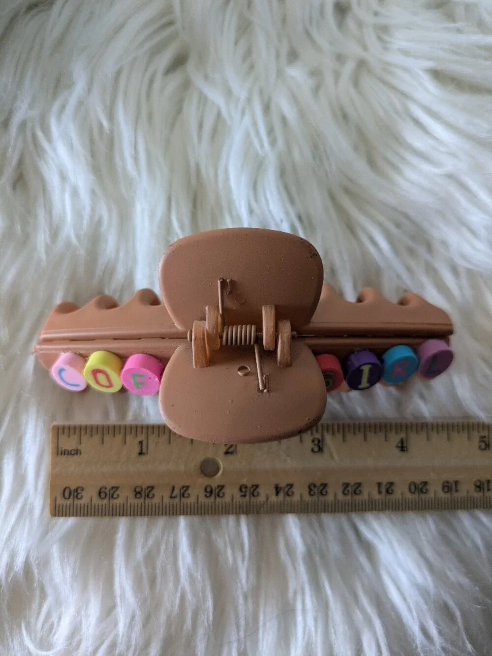 Coffee Girl Hair Clip Claw Style Handcrafted | NWT